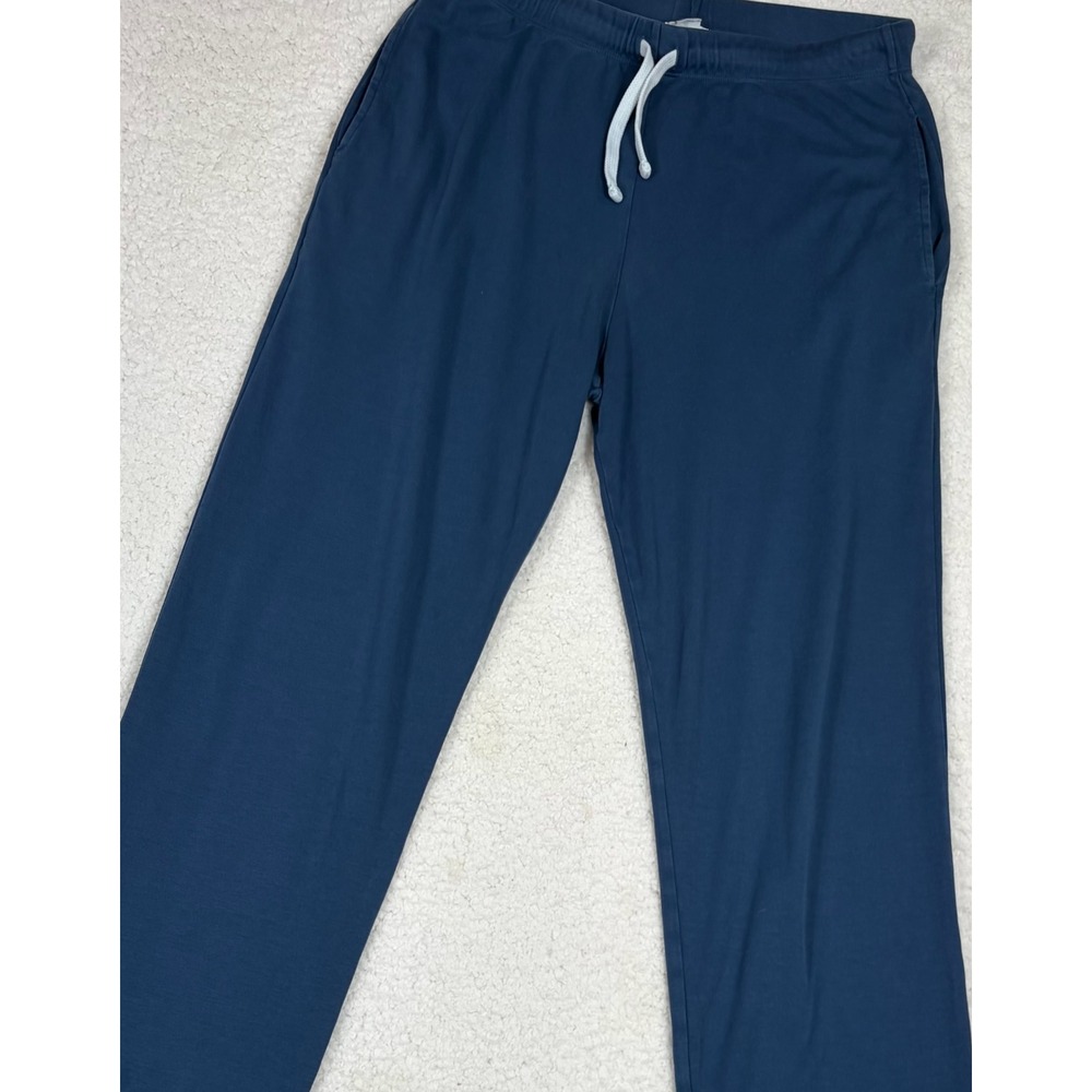 LAKE Pajamas Womens M Navy Blue Pima Cotton Lounge Pants Drawstring Sleepwear
